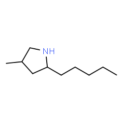 Pyrrolidine, 4-methyl-2-pentyl- (9CI)结构式