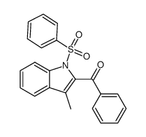 (1-phenylsulfonyl-3-methyl-1H-indol-2-yl)(phenyl)methanone结构式