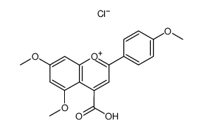 4',5,7-trimethoxy-4-carboxyflavylium chloride Structure