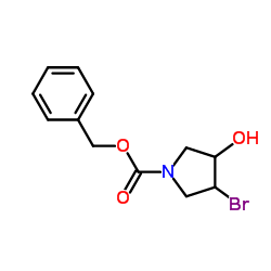 Benzyl 3-bromo-4-hydroxypyrrolidine-1-carboxylate structure