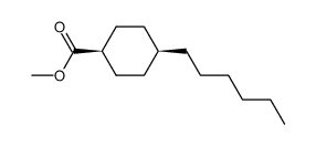 methyl ester of cis 4-n-hexylcyclohexanecarboxylic acid Structure