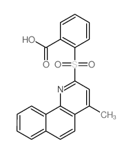 2-(4-methylbenzo[h]quinolin-2-yl)sulfonylbenzoic acid结构式