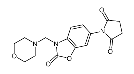 1-(2,3-Dihydro-3-(4-morpholinylmethyl)-2-oxo-6-benzoxazolyl)-2,5-pyrro lidinedione picture