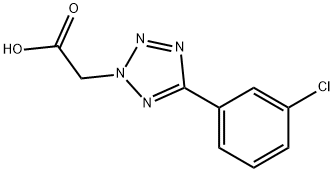 2H-Tetrazole-2-acetic acid, 5-(3-chlorophenyl)-结构式