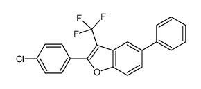 2-(4-chlorophenyl)-5-phenyl-3-(trifluoromethyl)-1-benzofuran结构式