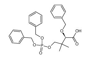 (R)-2-benzyloxy-4-(bis-benzyloxy-phosphoryloxy)-3,3-dimethyl-butyric acid Structure