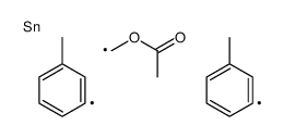 acetyloxymethyl-bis(3-methylphenyl)tin结构式