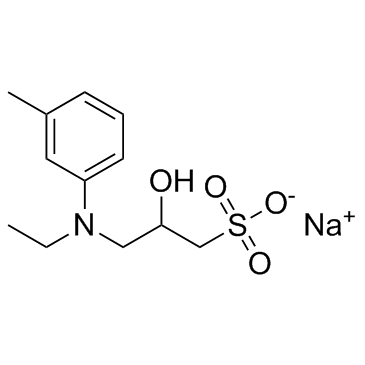 N-乙基-N-(2-羟基-3-磺丙基)-3-甲基苯胺钠盐(TOOS)结构式