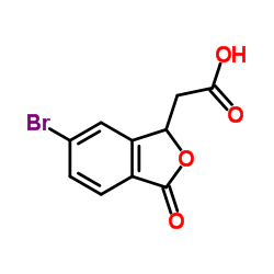 (6-Bromo-3-oxo-1,3-dihydro-2-benzofuran-1-yl)acetic acid Structure