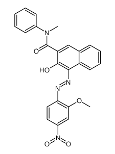 1-(2-methoxy-4-nitrophenylazo)-2-hydroxy-3-naphtho-N-methylanilide结构式