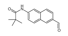 N-(6-甲酰基-2-萘)-2,2-二甲基丙酰胺结构式