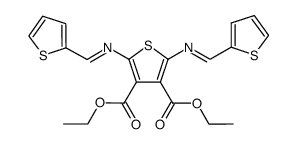2,5-bis-[(thiophen-2-ylmethylene)amino]thiophene-3,4-dicarboxylic acid diethyl ester Structure