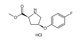 L-Proline, 4-(4-fluorophenoxy)-, methyl ester, hydrochloride (), (4S) Structure