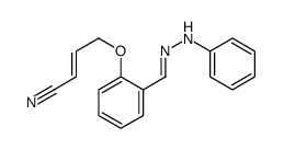 4-[2-[(phenylhydrazinylidene)methyl]phenoxy]but-2-enenitrile Structure