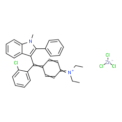 [4-[(2-chlorophenyl)(1-methyl-2-phenyl-1H-indol-3-yl)methylene]cyclohexa-2,5-dien-1-ylidene]diethylammonium chloride , compound with zinc chloride structure