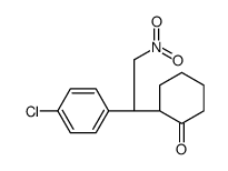 (2S)-2-[(1R)-1-(4-chlorophenyl)-2-nitroethyl]cyclohexan-1-one结构式