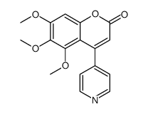 5,6,7-TRIMETHOXY-4-(PYRIDIN-4-YL)-2H-CHROMEN-2-ONE Structure
