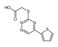 Acetic acid, 2-[[5-(2-thienyl)-1,2,4-triazin-3-yl]thio]结构式