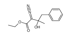 1-(ethoxycarbonyldiazomethyl)-2-phenylisopropyl alcohol Structure