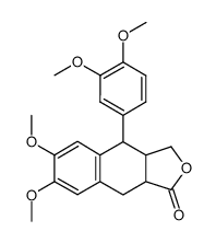 4-(3,4-dimethoxy-phenyl)-6,7-dimethoxy-3a,4,9,9a-tetrahydro-3H-naphtho[2,3-c]furan-1-one Structure