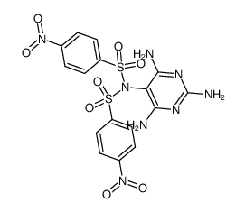 4-nitro-N-((4-nitrophenyl)sulfonyl)-N-(2,4,6-triaminopyrimidin-5-yl)benzenesulfonamide结构式