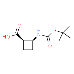 (1R,2S)-2-{[(tert-butoxy)carbonyl]amino}cyclobutane-1-carboxylic acid Structure