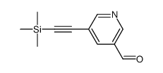5-(2-trimethylsilylethynyl)pyridine-3-carbaldehyde结构式