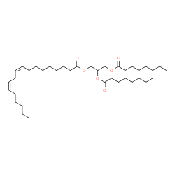 1,2-Dioctanoyl-3-Linoleoyl-rac-glycerol structure