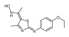 N-[1-[2-(4-ethoxyphenyl)imino-4-methyl-1,3-thiazol-5-ylidene]ethyl]hydroxylamine Structure