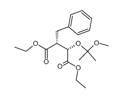 (2S,3R)-3-Benzyl-2-(1-methoxy-1-methylethoxy)bernsteinsaeure-diethylester Structure