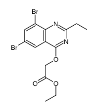 ethyl 2-(6,8-dibromo-2-ethylquinazolin-4-yl)oxyacetate结构式