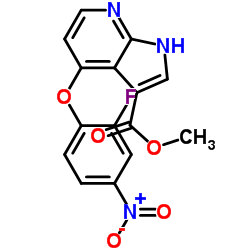 Methyl 4-(2-fluoro-4-nitrophenoxy)-1H-pyrrolo[2,3-b]pyridine-3-carboxylate Structure