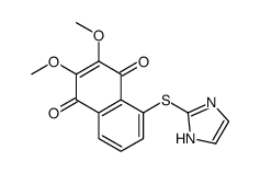 5-(1H-imidazol-2-ylsulfanyl)-2,3-dimethoxynaphthalene-1,4-dione结构式