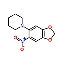 1-(6-Nitro-1,3-benzodioxol-5-yl)piperidine结构式