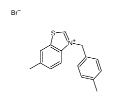 6-methyl-3-[(4-methylphenyl)methyl]-1,3-benzothiazol-3-ium,bromide结构式