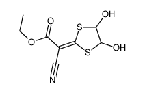 ethyl 2-cyano-2-(4,5-dihydroxy-1,3-dithiolan-2-ylidene)acetate结构式