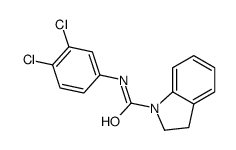 N-(3,4-dichlorophenyl)-2,3-dihydroindole-1-carboxamide结构式