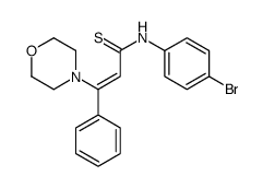 N-(4-bromophenyl)-3-morpholin-4-yl-3-phenylprop-2-enethioamide Structure