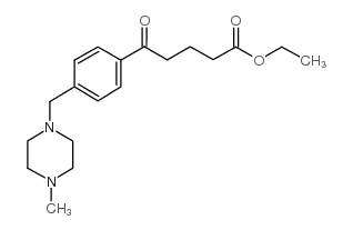 ETHYL 5-[4-(4-METHYLPIPERAZINOMETHYL)PHENYL]-5-OXOVALERATE结构式