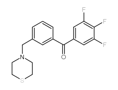 3'-THIOMORPHOLINOMETHYL-3,4,5-TRIFLUOROBENZOPHENONE结构式