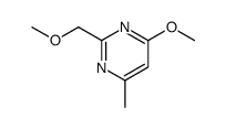 4-methoxy-2-(methoxymethyl)-6-methylpyrimidine结构式