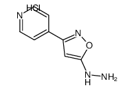 (3-pyridin-4-yl-1,2-oxazol-5-yl)hydrazine,hydrochloride结构式