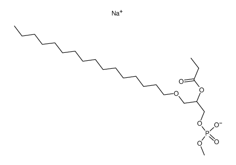 1-O-Hexadecyl-2-O-propionylglycero-3-phosphorsaeuremethylester Na salz Structure