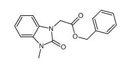 (3-methyl-2-oxo-2,3-dihydrobenzoimidazol-1-yl)acetic acid benzyl ester Structure