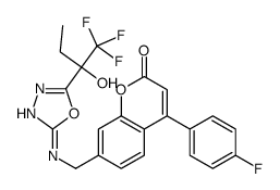 4-(4-氟苯基)-7-[[[5-[(1S)-1-羟基-1-(三氟甲基)丙基]-1,3,4-恶二唑-2-基]氨基]甲基]-2H-1-苯并吡喃-2-酮图片