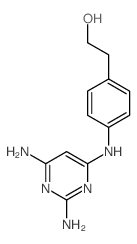 2-[4-[(2,6-diaminopyrimidin-4-yl)amino]phenyl]ethanol structure