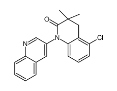 5-chloro-3,3-dimethyl-1-quinolin-3-yl-4H-quinolin-2-one结构式