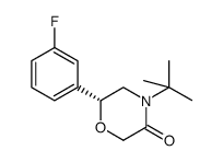 (6R)-6-(3-fluorophenyl)-4-(tert-butyl)morpholin-3-one结构式
