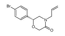 (6R)-6-(4-bromophenyl)-4-(allyl)morpholin-3-one结构式