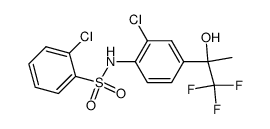 2-Chloro-N-(2-chloro-4-(1,1,1-trifluoro-2-hydroxypropan-2-yl)phenyl)benzenesulfonamide Structure